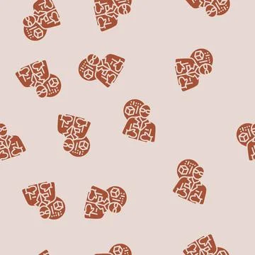 Materials engineer technology glyph seamless pattern Stock Illustration