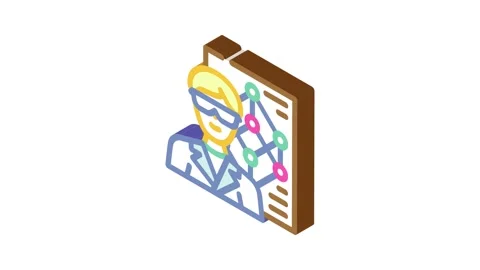 Materials engineer technology isometric icon animation Stock Footage 327294166