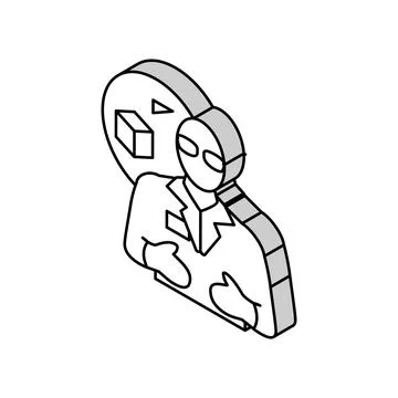 Materials engineer technology isometric icon vector illustration Stock Illustration
