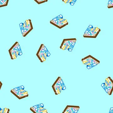 Materials engineer technology isometric icon seamless pattern Illustrazione stock