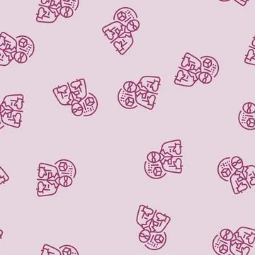 Materials engineer technology line seamless pattern Stock Illustration