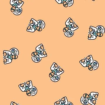 Materials engineer technology vector seamless pattern Stock Illustration