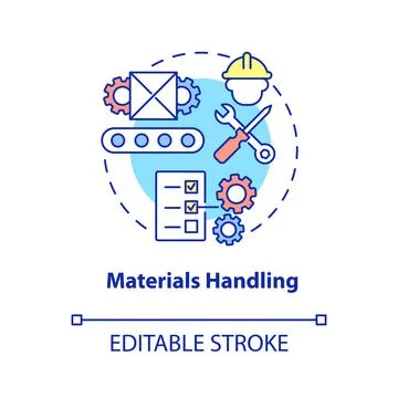 Materials handling concept icon Illustration