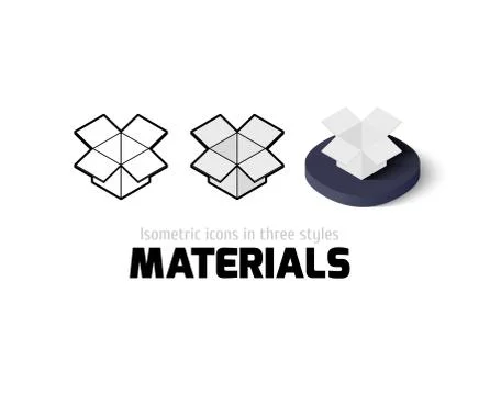 Materials icon in different style Stock Illustration
