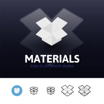 Materials icon in different style Stock Illustration