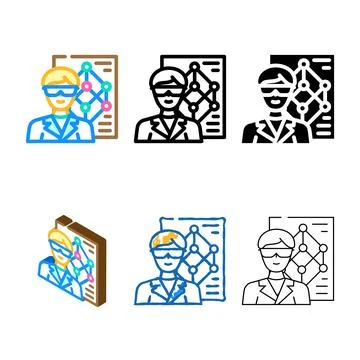 Materials multipack engineer technology color icon vector Illustrazione stock