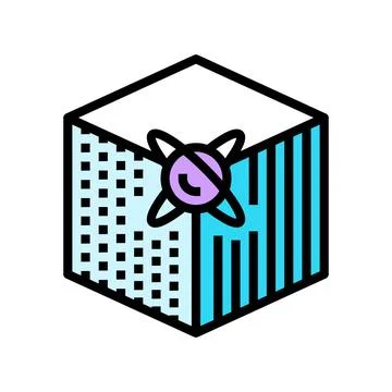 Materials quantum technology color icon vector illustration Stock Illustration