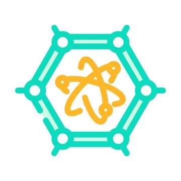Materials quantum technology color icon vector illustration Stock Illustration