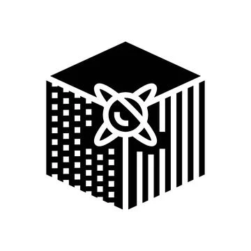 Materials quantum technology glyph icon vector illustration Stock Illustration