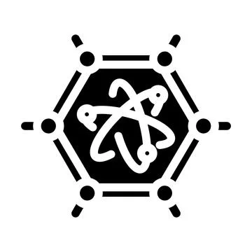 Materials quantum technology glyph icon vector illustration Stock Illustration