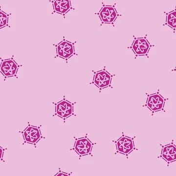 Materials quantum technology glyph vector seamless pattern Stock Illustration