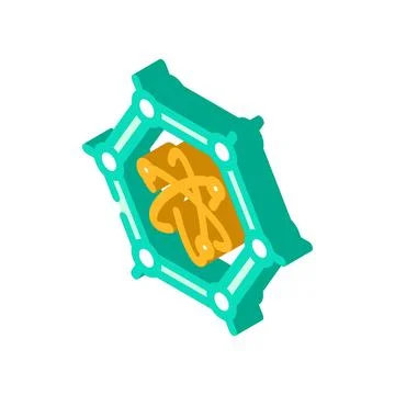 Materials quantum technology isometric icon vector illustration Stock Illustration