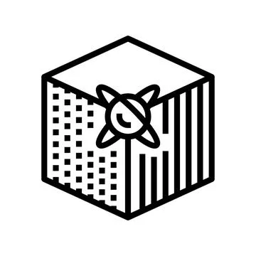 Materials quantum technology line icon vector illustration Stock Illustration