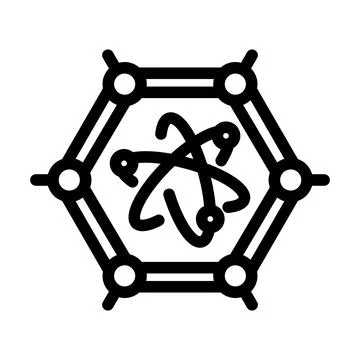 Materials quantum technology line icon vector illustration Stock Illustration