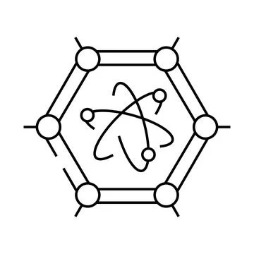 Materials quantum technology line icon vector illustration Stock Illustration