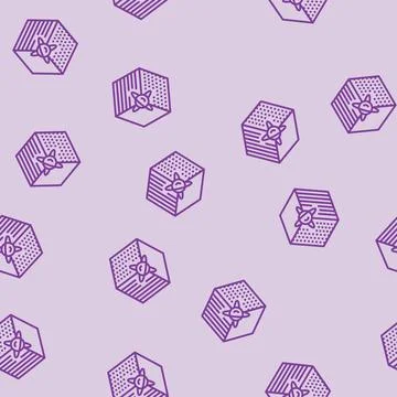 Materials quantum technology line seamless pattern Illustrazione stock