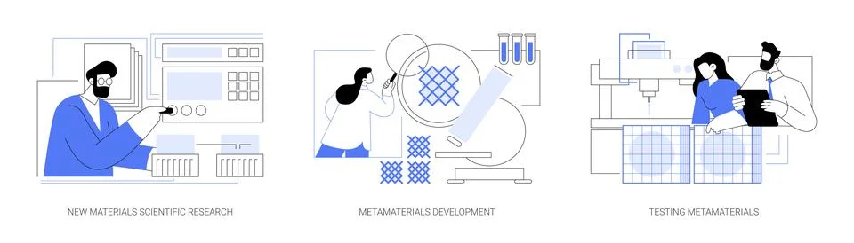 Materials scientist abstract concept vector illustrations. Stockillustratie