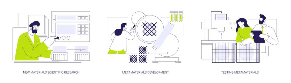 Materials scientist abstract concept vector illustrations. Stock Illustration
