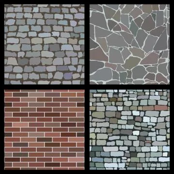 Materials seamless patterns Stock Illustration