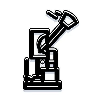 Materials testing machine engineering industry equipment Illustrazione stock