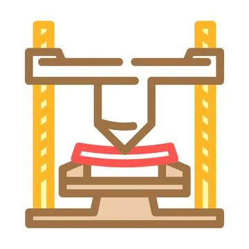 Materials testing mechanical engineer color icon vector illustration Illustrazione stock