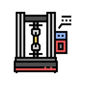Materials testing mechanical engineer color icon vector illustration Stock Illustration