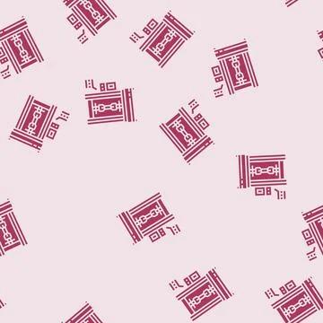 Materials testing mechanical engineer glyph seamless pattern Illustrazione stock