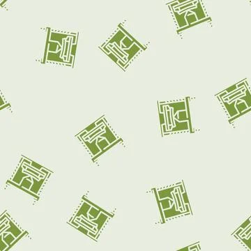 Materials testing mechanical engineer glyph vector seamless pattern Illustrazione stock