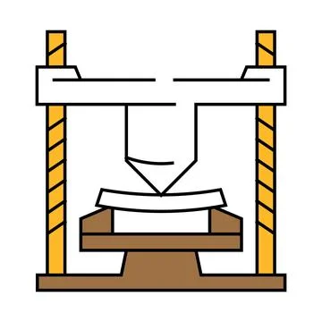 Materials testing mechanical engineer icon color illustration Illustrazione stock