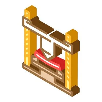 Materials testing mechanical engineer isometric icon vector illustration Illustrazione stock