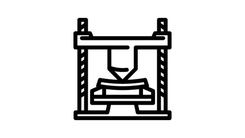 Materials testing mechanical engineer line icon animation Stock Footage 326762371