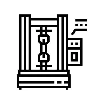 Materials testing mechanical engineer line icon vector illustration イラスト素材