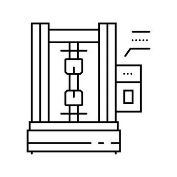 Materials testing mechanical engineer line icon vector illustration イラスト素材