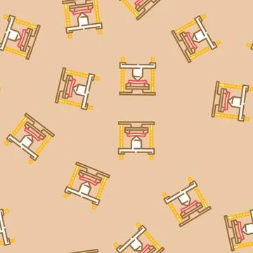 Materials testing mechanical engineer vector seamless pattern Illustrazione stock