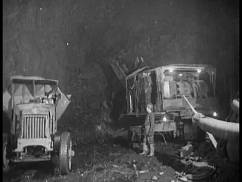Materials from tunnels being built at the Hoover Dam site are disposed of in aƒ Stock Footage 75273611