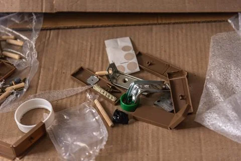 Materials used in carpentry work. Stock Photos