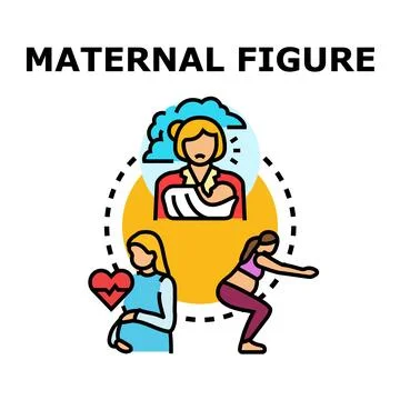 Maternal figure path and challenges illustration Иллюстрация