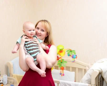 Maternal happiness Stock Photos