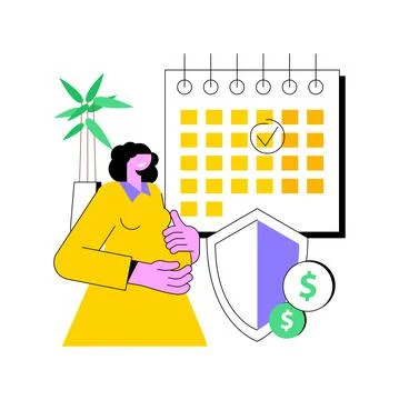Maternity benefit abstract concept vector illustration. Stock Illustration