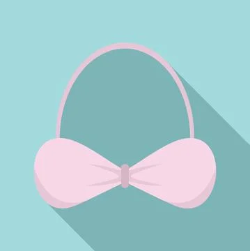 Maternity bra icon, flat style Stock Illustration