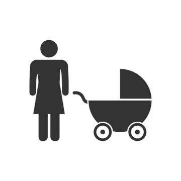 Maternity icon flat Stock Illustration