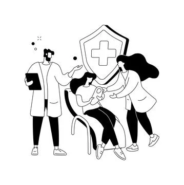 Maternity services abstract concept vector illustration. Stock Illustration