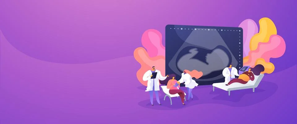 Maternity services concept banner header Stock Illustration