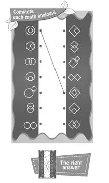 Math analogy shape  black Stock Illustration