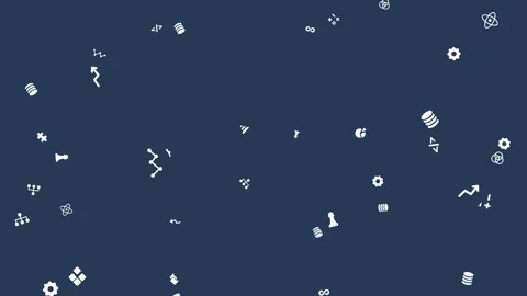 Math and logic pictograms pattern Video stock 236353524