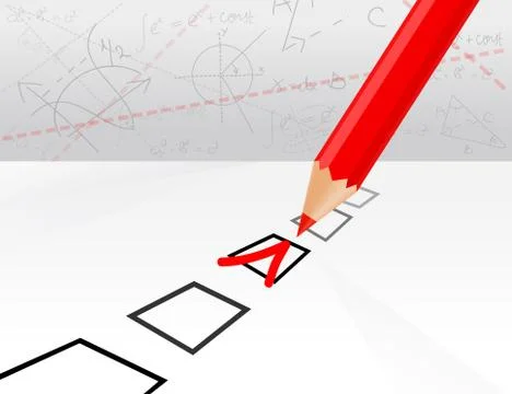 Math and pencil Illustrazione stock