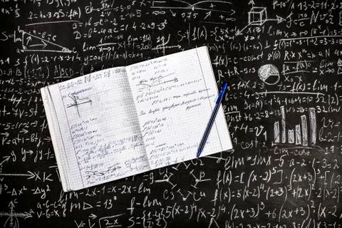 Math and physics examples Stock Photos