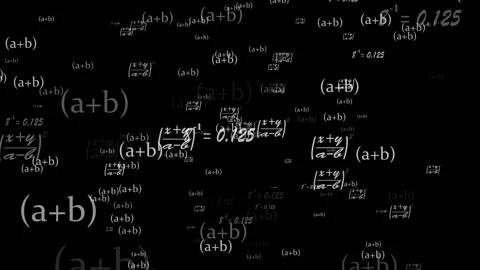 Math and physics formulas, green screen Stock Footage 311413391