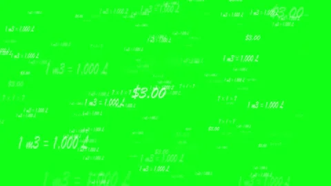 Math and physics formulas, green screen Stock Footage 311413450