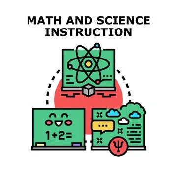 Math and science instruction concept illustration Stock Illustration